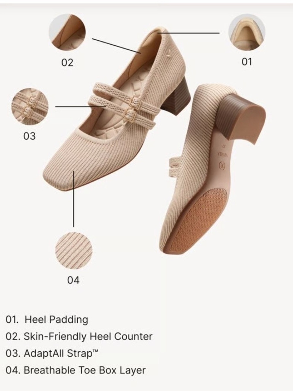 VIVAIA Square-Toe Mary-Jane Heels (Melody Pro Mary-Jane) - Picture 5 of 16